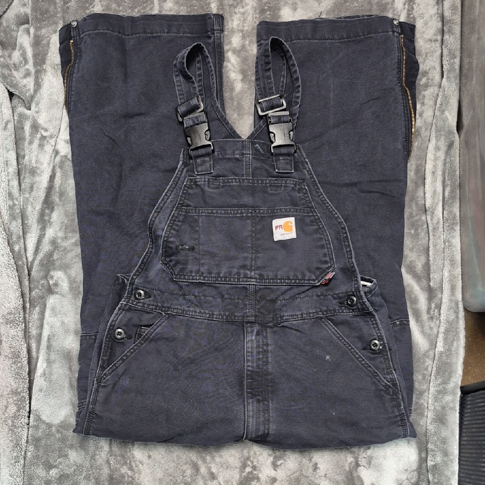 Carhartt FR Black Work Overalls 32×32